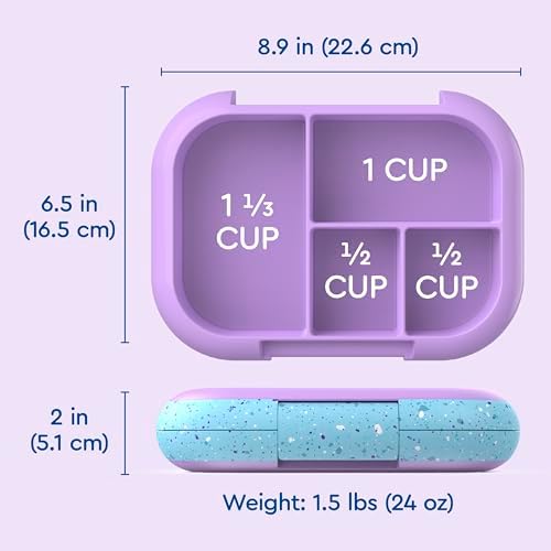 Bentgo Chill Kids Leak Proof Lunch Box   4 Compartment Bento Box with Built In Ice Pack  3 3 Cup Capacity  PFAS & BPA Free  Microwave & Dishwasher Safe  Ideal Size for Ages 3 to 7  Vivid Orchid 