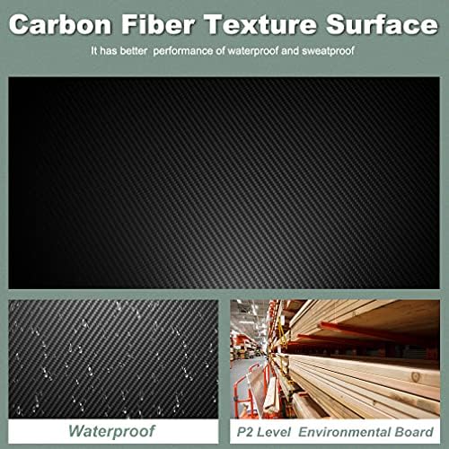 BestOffice   47 Gaming Desk   Red   Carbon Fiber Textured Computer Desk   Sturdy Steel Frame  Cup Holder  Headphone Hook  Cable Management Holes  Adjustable Leg Pads   for Gamers  Home  Office