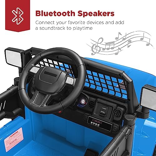 Best Choice Products 12V Kids Ride On Truck Car w/Parent Remote Control  Spring Suspension  LED Lights  AUX Port   Red