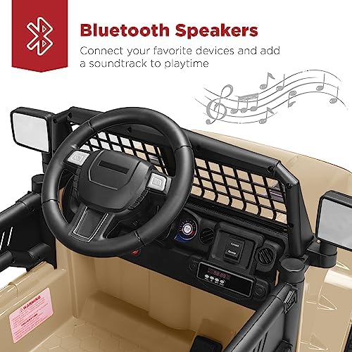 Best Choice Products 12V Kids Ride On Truck Car w/Parent Remote Control  Spring Suspension  LED Lights  AUX Port   Red