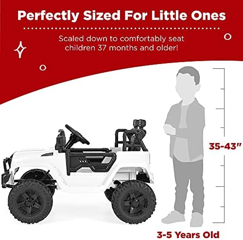 Best Choice Products 12V Kids Ride On Truck Car w/Parent Remote Control  Spring Suspension  LED Lights  AUX Port   Red