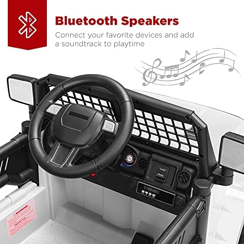 Best Choice Products 12V Kids Ride On Truck Car w/Parent Remote Control  Spring Suspension  LED Lights  AUX Port   Red