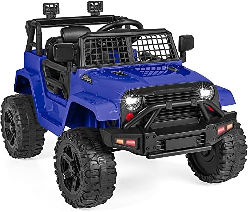 Best Choice Products 12V Kids Ride On Truck Car w/Parent Remote Control  Spring Suspension  LED Lights  AUX Port   Red