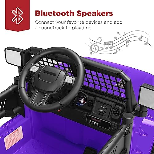 Best Choice Products 12V Kids Ride On Truck Car w/Parent Remote Control  Spring Suspension  LED Lights  AUX Port   Red