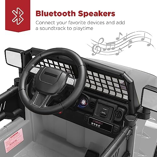 Best Choice Products 12V Kids Ride On Truck Car w/Parent Remote Control  Spring Suspension  LED Lights  AUX Port   Red