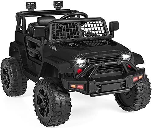 Best Choice Products 12V Kids Ride On Truck Car w/Parent Remote Control  Spring Suspension  LED Lights  AUX Port   Red