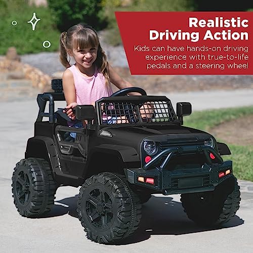 Best Choice Products 12V Kids Ride On Truck Car w/Parent Remote Control  Spring Suspension  LED Lights  AUX Port   Red