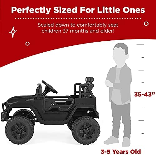 Best Choice Products 12V Kids Ride On Truck Car w/Parent Remote Control  Spring Suspension  LED Lights  AUX Port   Red