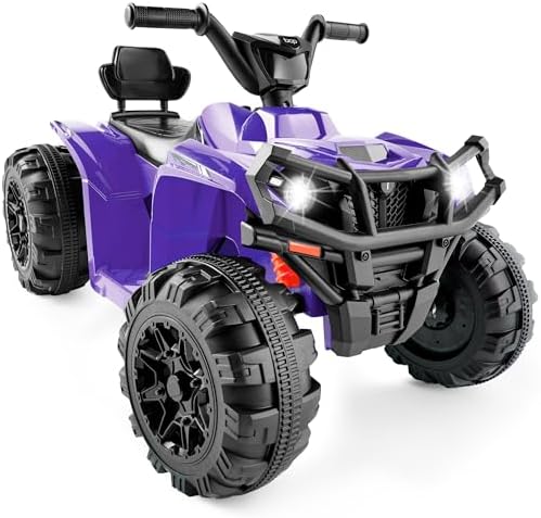 Best Choice Products 12V Kids Ride On Electric ATV  4 Wheeler Quad Car Toy w/Bluetooth Audio  2 4mph Max Speed  Treaded Tires  LED Headlights  Radio   Red