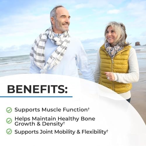 BioSchwartz Bone Strength Supplement   Gentle Non Constipating Bone Health Supplement for Women & Men with 9 in 1 Complex with Calcium Magnesium Zinc D3 K2 & More   3rd Party Tested   2 Months