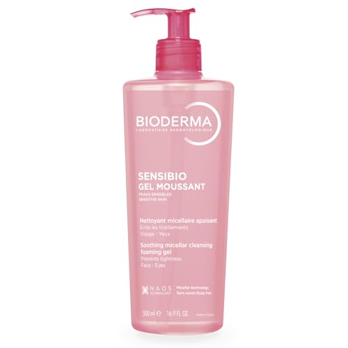 Bioderma Sensibio Foaming Gel Gentle Face Cleanser  Cleansing and Makeup Removing Refreshing Feeling for Sensitive Skin  Unscented  16 9 Fl Oz