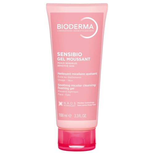 Bioderma Sensibio Foaming Gel Gentle Face Cleanser  Cleansing and Makeup Removing Refreshing Feeling for Sensitive Skin  Unscented  16 9 Fl Oz