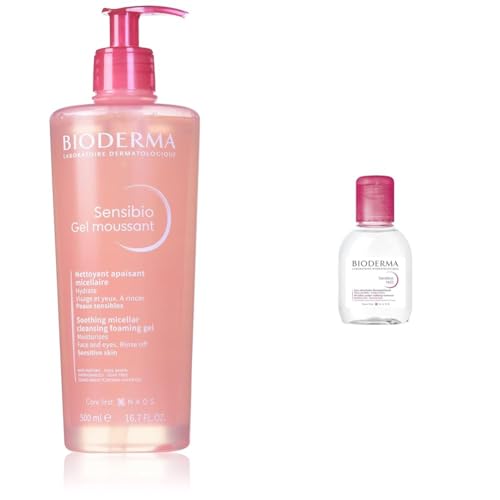 Bioderma Sensibio Foaming Gel Gentle Face Cleanser  Cleansing and Makeup Removing Refreshing Feeling for Sensitive Skin  Unscented  16 9 Fl Oz