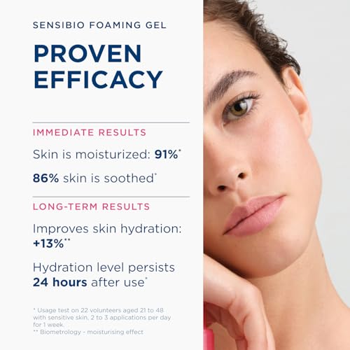 Bioderma Sensibio Foaming Gel Gentle Face Cleanser  Cleansing and Makeup Removing Refreshing Feeling for Sensitive Skin  Unscented  16 9 Fl Oz