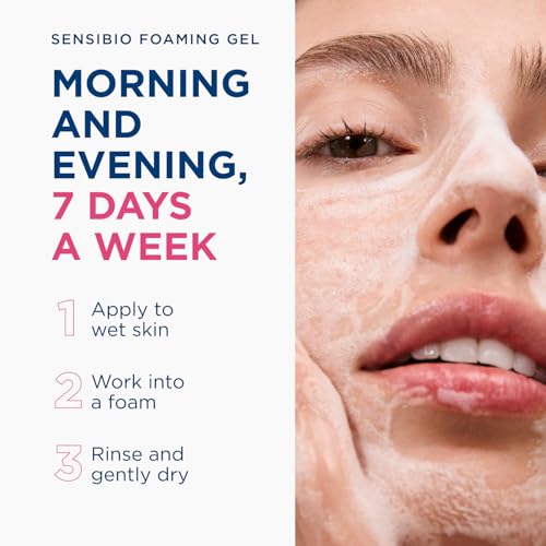 Bioderma Sensibio Foaming Gel Gentle Face Cleanser  Cleansing and Makeup Removing Refreshing Feeling for Sensitive Skin  Unscented  16 9 Fl Oz