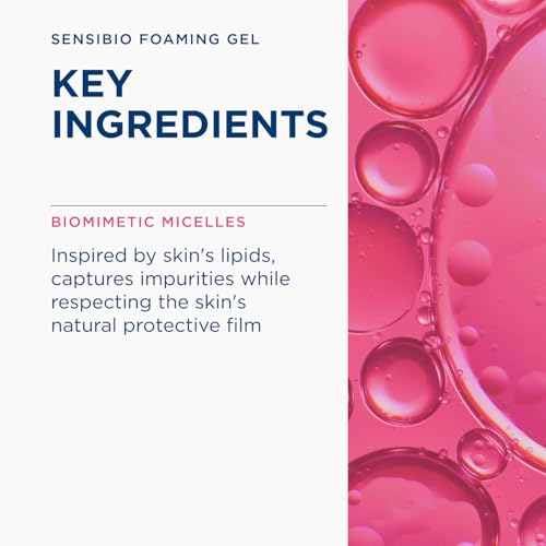Bioderma Sensibio Foaming Gel Gentle Face Cleanser  Cleansing and Makeup Removing Refreshing Feeling for Sensitive Skin  Unscented  16 9 Fl Oz