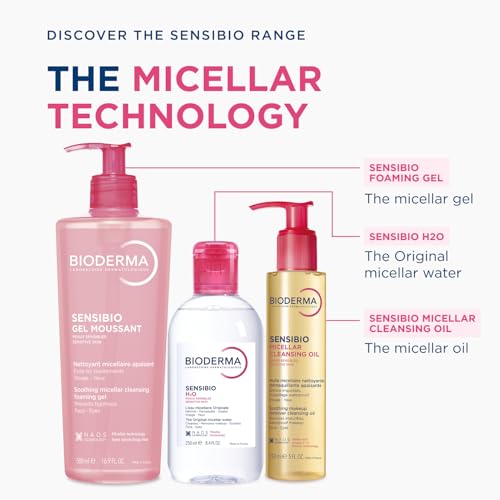 Bioderma Sensibio Foaming Gel Gentle Face Cleanser  Cleansing and Makeup Removing Refreshing Feeling for Sensitive Skin  Unscented  16 9 Fl Oz