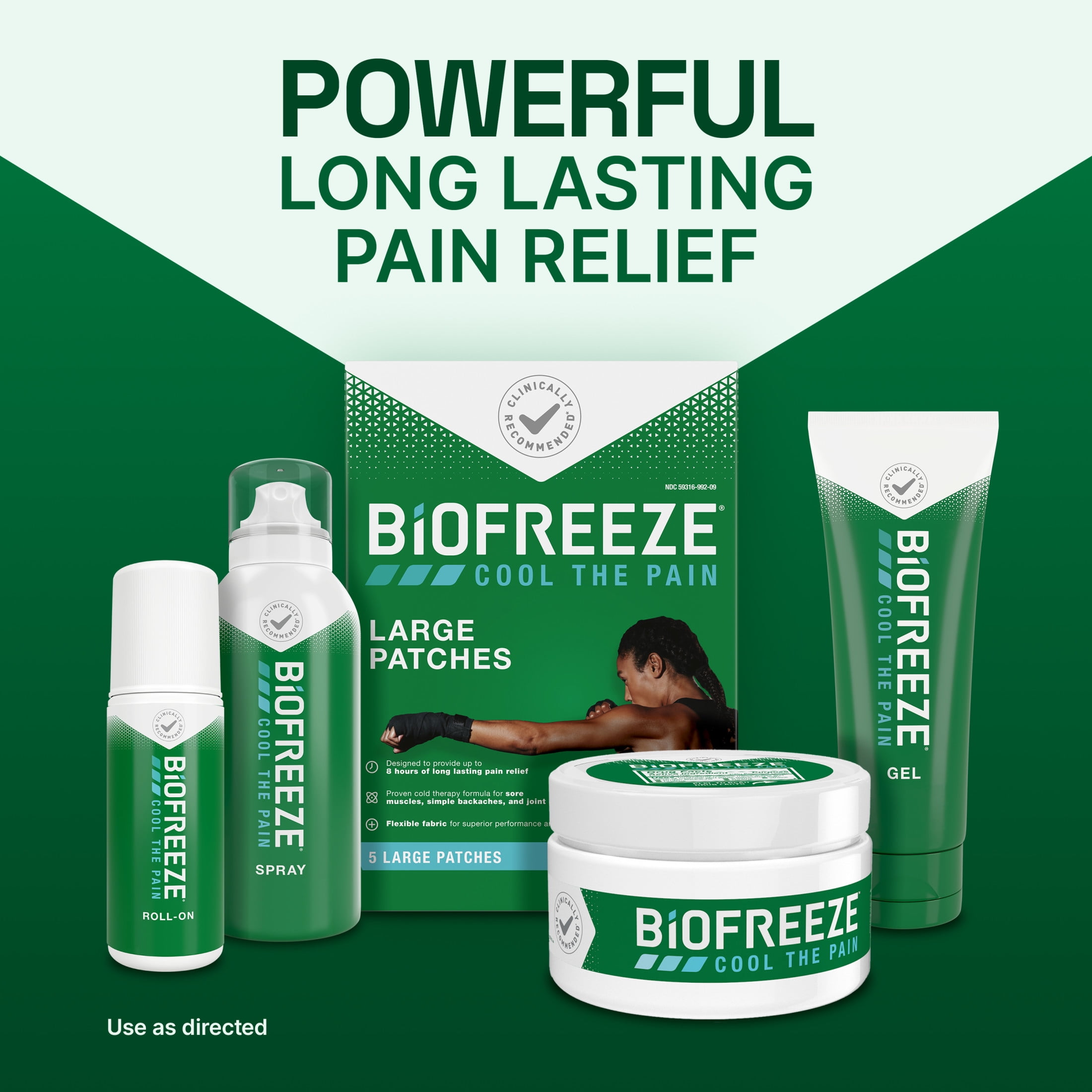 Biofreeze Pain Relief Patches  Back Knee Muscle Joint and Arthritis Pain Relievers  Menthol  5 Count