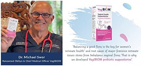 Biom Vaginal Probiotic Suppository  Natural Vaginal pH and Odor Control Regimen; Balance and Nourishes Vaginal Microbiome; No Parabens  Fragrance Free  30 