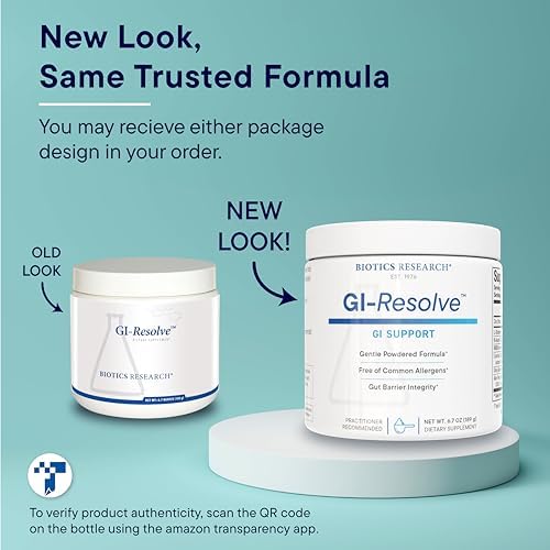 Biotics Research GI Resolve  Advanced L Glutamine Powder Formula for Gut Lining Support & Healing   Optimal Gastrointestinal Function   Premium 7 Ingredient with Zinc Carnosine & Botanicals  6 7oz
