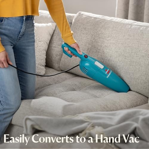 Bissell 2033 Featherweight Stick Lightweight Bagless Vacuum and Electric Broom with Crevice Tool for Hard Floors and Carpets  Blue