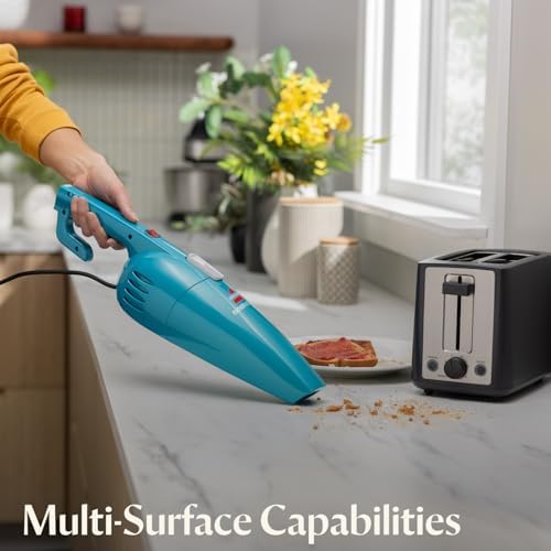 Bissell 2033 Featherweight Stick Lightweight Bagless Vacuum and Electric Broom with Crevice Tool for Hard Floors and Carpets  Blue