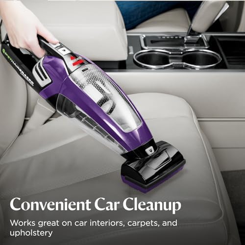 Bissell Pet Hair Eraser Cordless Hand Vacuum  Lithium Ion  Home  Auto  and Pet Vacuum  Easy Empty Dirt Bin  Upholstery Tool  Brush Tool  and Crevice Tool Included  2390A