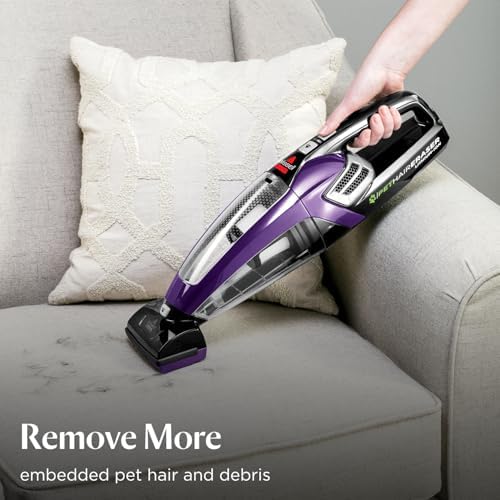 Bissell Pet Hair Eraser Cordless Hand Vacuum  Lithium Ion  Home  Auto  and Pet Vacuum  Easy Empty Dirt Bin  Upholstery Tool  Brush Tool  and Crevice Tool Included  2390A