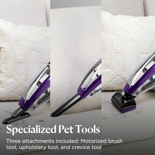 Bissell Pet Hair Eraser Cordless Hand Vacuum  Lithium Ion  Home  Auto  and Pet Vacuum  Easy Empty Dirt Bin  Upholstery Tool  Brush Tool  and Crevice Tool Included  2390A