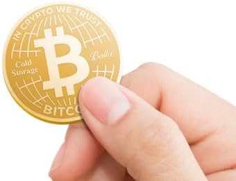 Bitcoin Cold Storage Coin   Ballet 24K Gold Plated Physical BTC Wallet  No Electronics  No Seed Phrase  No PIN or Password  Works with Ballet Crypto App