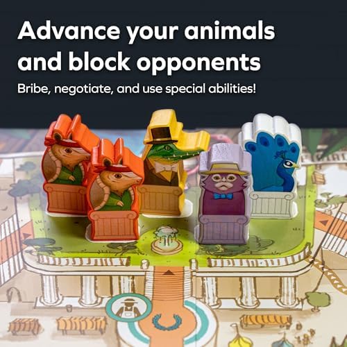 Bitewing Games Zoo Vadis Board Game   Strategic Animal Negotiation Game for Families & Adults   20 40 Min Playtime  3 7 Players  Replayable Tabletop Party Strategy Game