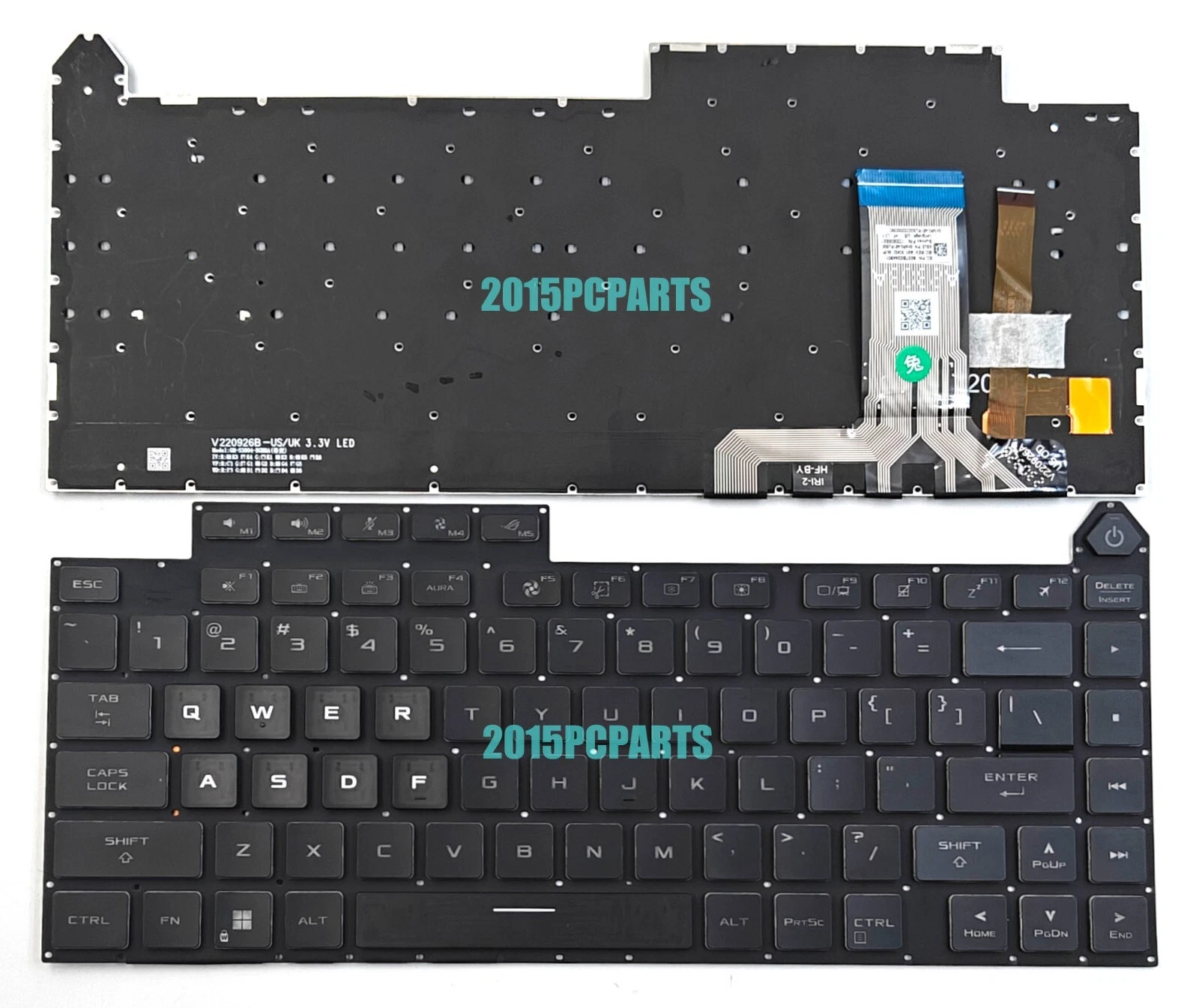 Black Asus ROG Strix G16 G614 G614J G614JU G614JV G614JZ Keyboard US Backlit