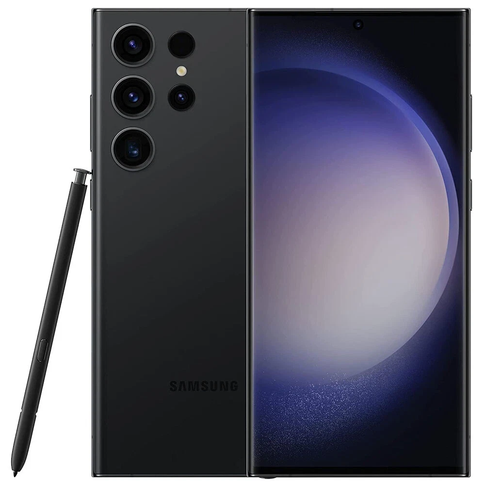 Black Samsung Galaxy S23 Ultra 5G SM S918U 256GB Factory Unlocked   New