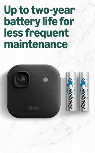 Blink Outdoor 2K   newest model    Wireless smart security camera  2K video resolution  enhanced audio  two year battery  Sync Module Core included   1 camera system  Black 