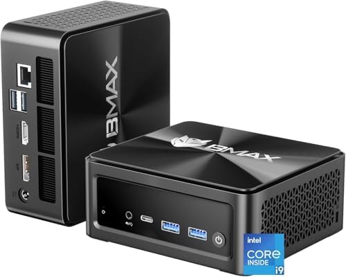 Bmax Mini PC B8A Pro  AMD Ryzen 7 8745HS  8 Core  Up to 4 9GHz  16GB DDR5 512GB SSD  Radeon 780M RDNA 3  Triple Display 8K/HDMI 2 1/DP 2 1  Windows 11 Mini Desktop for Gaming & AI Workstation