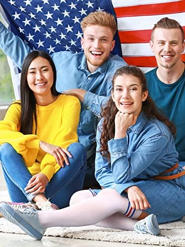 Boao 4 Pairs Womens Silk Thigh High Stockings Nylon Socks for Women Halloween Cosplay Costume Party Tights Accessory