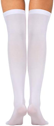 Boao 4 Pairs Womens Silk Thigh High Stockings Nylon Socks for Women Halloween Cosplay Costume Party Tights Accessory