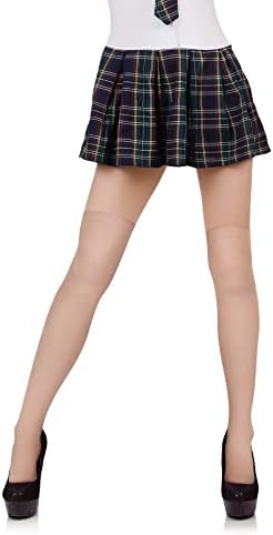 Boao 4 Pairs Womens Silk Thigh High Stockings Nylon Socks for Women Halloween Cosplay Costume Party Tights Accessory