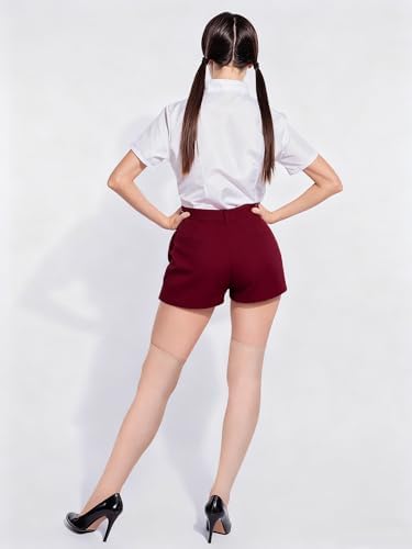 Boao 4 Pairs Womens Silk Thigh High Stockings Nylon Socks for Women Halloween Cosplay Costume Party Tights Accessory