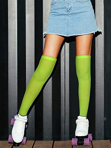Boao 4 Pairs Womens Silk Thigh High Stockings Nylon Socks for Women Halloween Cosplay Costume Party Tights Accessory