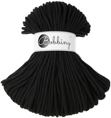 Bobbiny Premium 5mm Braided Macrame Cord  Natural  108yds/330ft  100  Recycled Cotton 