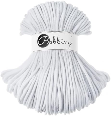 Bobbiny Premium 5mm Braided Macrame Cord  Natural  108yds/330ft  100  Recycled Cotton 