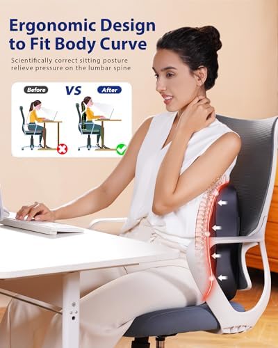 Boriwat Back Massager with Heat  Shiatsu 4D Kneading Rolling Up and Down Back Massage for Pain Relief Deep Tissue  Track Guided Lower Back Massager for Lumbar  Shoulder  Gifts for Women Men Mom Dad