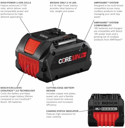 Bosch GBA18V120 18V CORE18V  Lithium Ion 12 Ah High Power Battery