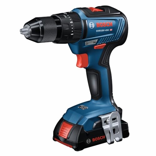 Bosch GXL18V 240B22 18V 2 Tool Combo Kit with 1/2 In  Hammer Drill/Driver  Two In One 1/4 In  and 1/2 In  Bit/Socket Impact Driver/Wrench and  2  2 Ah Standard Power Batteries