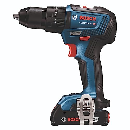 Bosch GXL18V 240B22 18V 2 Tool Combo Kit with 1/2 In  Hammer Drill/Driver  Two In One 1/4 In  and 1/2 In  Bit/Socket Impact Driver/Wrench and  2  2 Ah Standard Power Batteries