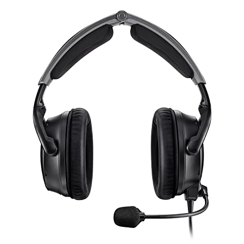 Bose A30 Aviation Headset with Bluetooth  Lightweight Comfortable Design  Adjustable ANR and Noise Cancelling  Dual Plug    Black