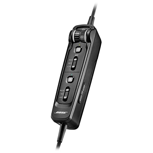 Bose A30 Aviation Headset with Bluetooth Lightweight Comfortable Design Adjustable ANR and Noise Cancelling Dual Plug Black