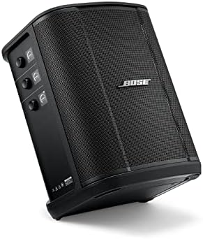 Bose S1 Pro+ Sistema PA todo en uno - Sistema PA inalámbrico con alimentación, opciones de posicionamiento múltiple, asa ergonómica de transporte, hasta 11 horas de reproducción, negro