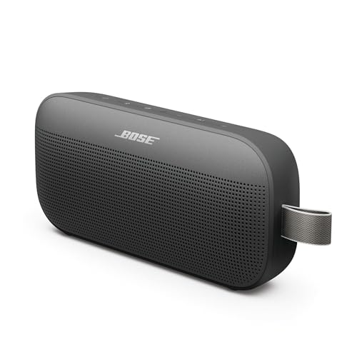 Bose SoundLink Flex Portable Bluetooth Speaker  2nd Gen   Portable Outdoor Speaker with Hi Fi Audio  Up to 12 Hours Battery Life  Waterproof and Dustproof  Black